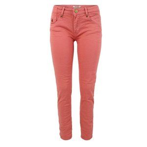 MAISON SCOTCH Pastel Pink LA PARISIENNE in FLAMINGO Mid Rise BLAUW Skinny 29